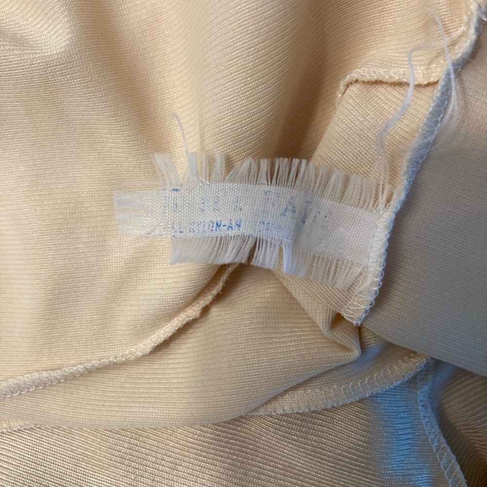 Cream slip dress vintage Nylon lace Size Small - Picture 6 of 9